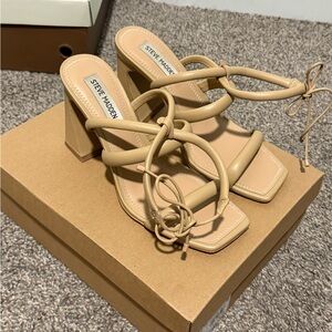 Steve Madden Beige Strappy Heels